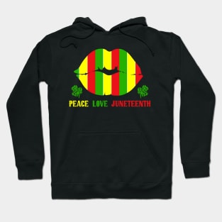 peace love Juneteenth 2024 St Patricks day SHAMROCK Hoodie